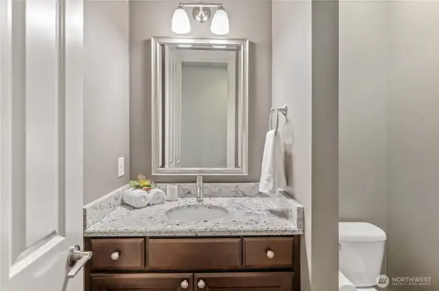 Half bath on main level.