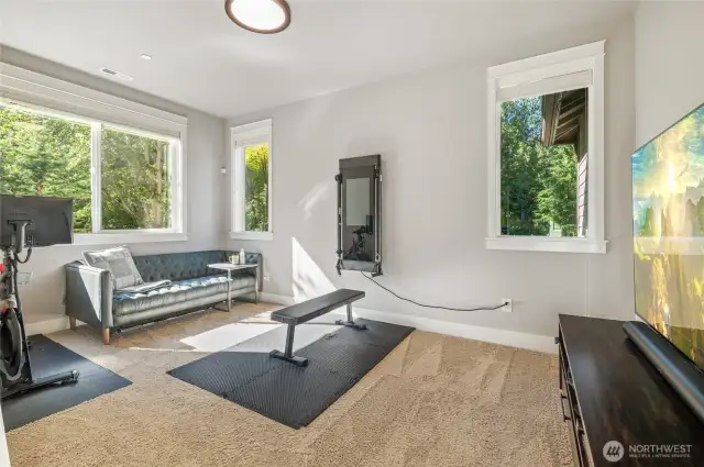 2nd office on main level /bonus room/yoga/ studio/home gym option/study room on main floor.