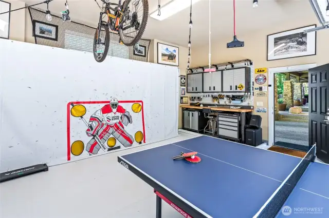 Game room. detached 2 car garage