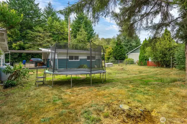 Large yard for playing or for animals
