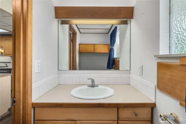 Here is said half bathroom