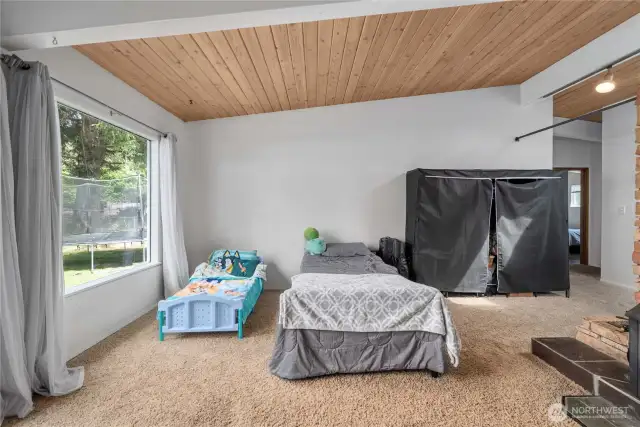 Here is the family room they are currently using as an additional bedroom
