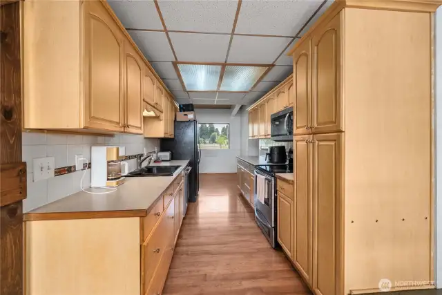 Opens to a breakfast nook near the front door