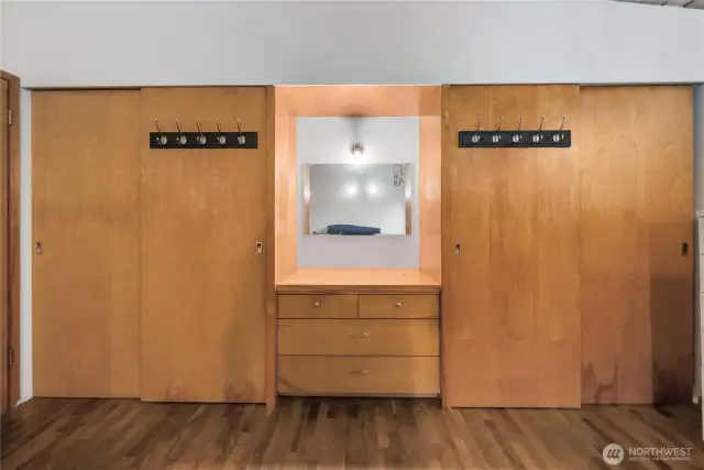 Look at all the built in closet space!