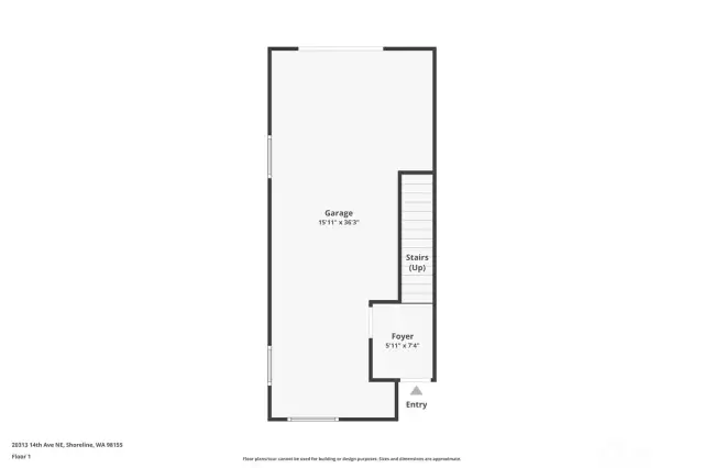 Floor plan of staged unit (20311 A) which is identical but flipped