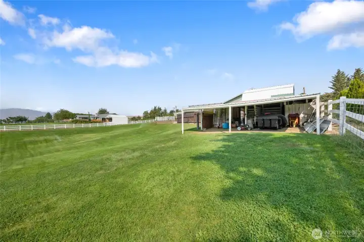 Pasture looking into stalls