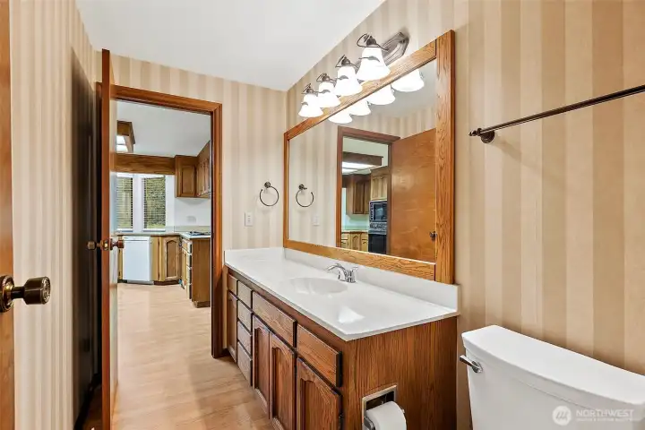 Main floor half bath.