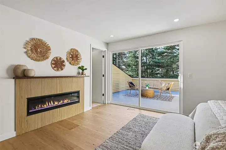 luxurious primary suite with private deck