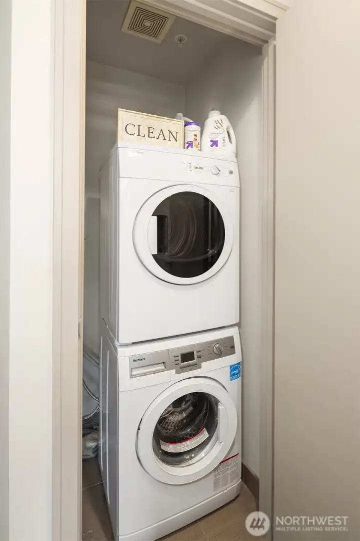 In-unit laundry, too!