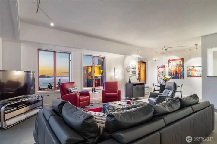 Bright corner exposure brings natural light deep into the living space.