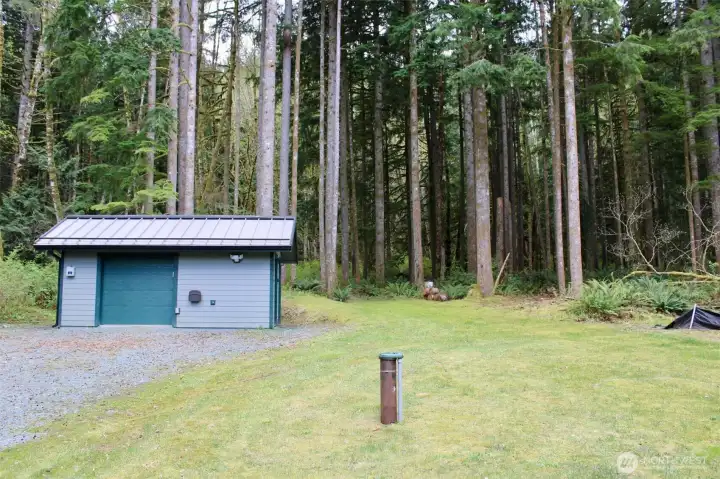 Lot goes back up to 315 feet into the woods.