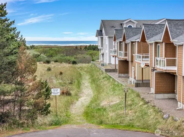 prime location, direct beach access.