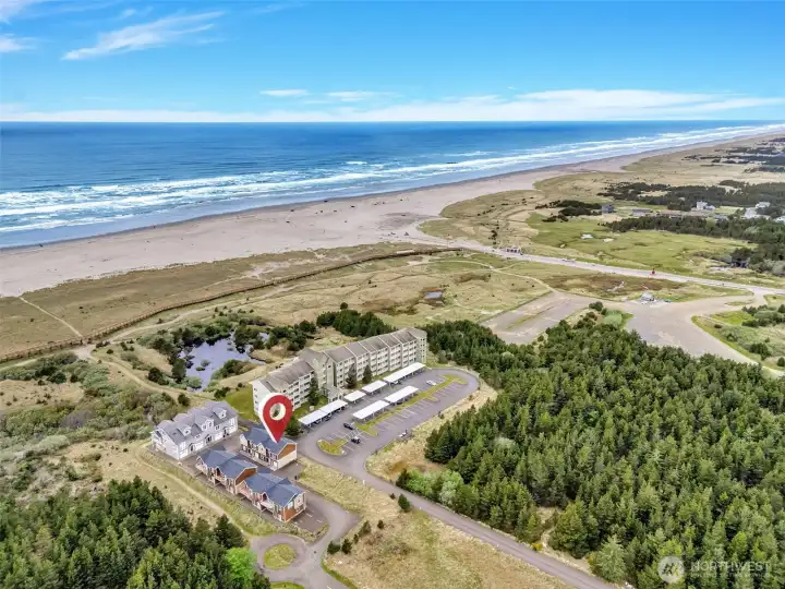 prime location, direct beach access.