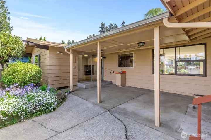 covered patio from west side of home