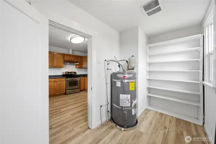 Laundry Room + Pantry w/ Laundry Hookups & Storage Laundry Room + Pantry w/ Laundry Hookups & Storage