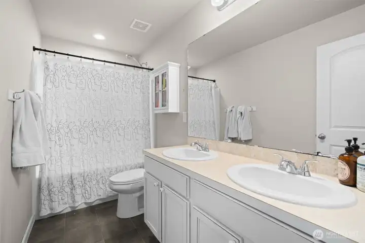 Upstairs hall bath. Upstairs hall bath.