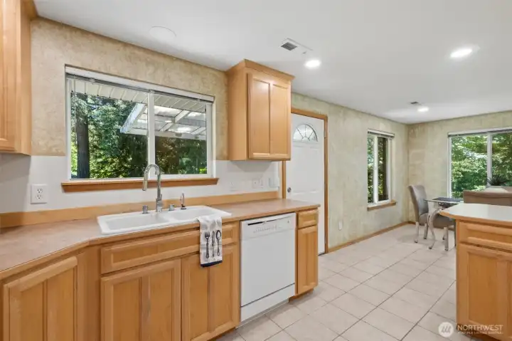 Kitchen looking towards dining room