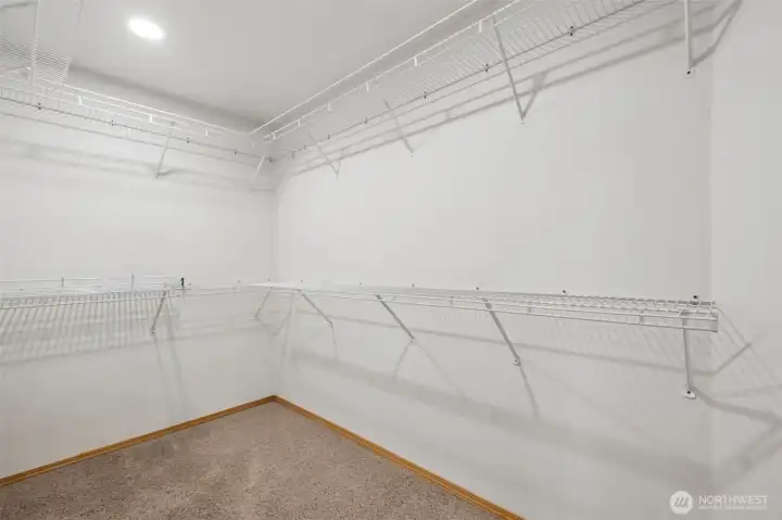 Primary walk in closet