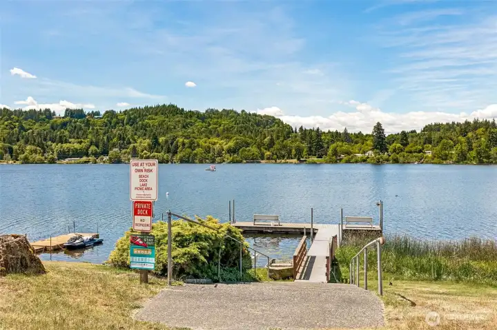 Community waterfront access.