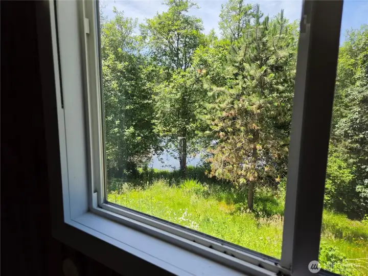 Pond view from the Living Room