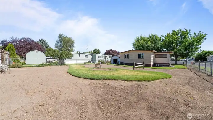 Large yard and garden