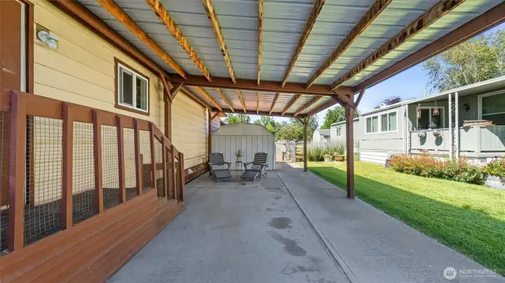 Carport and entry