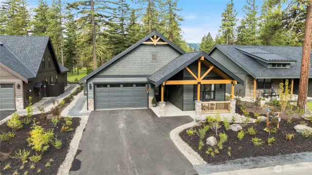 The Timberland with expansive driveway