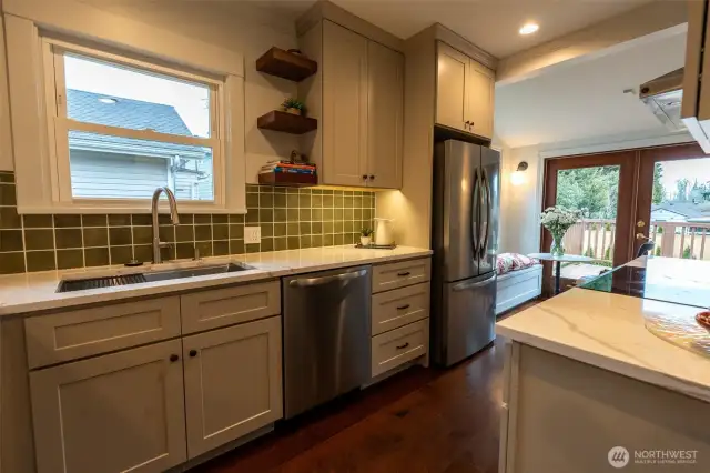 Breakfast nook has STORAGE in the bench seat