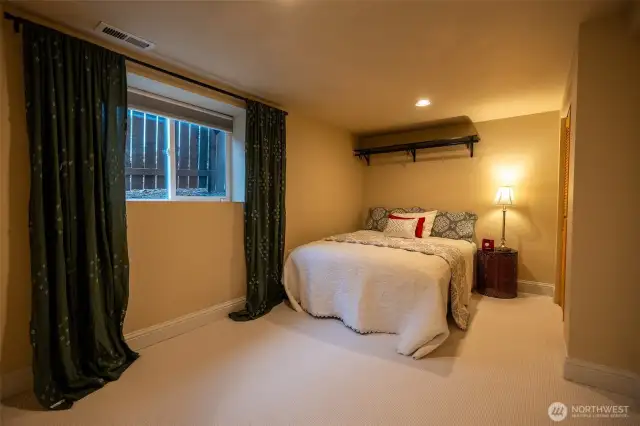 Great guest bedroom on the lower level- so large you can rearrange it several ways!