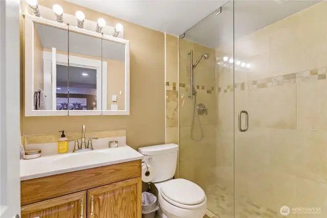 Walk in shower in Studio