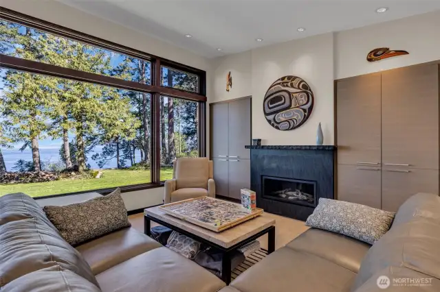 Relax, read a book, build a puzzle by the cozy gas fireplace.