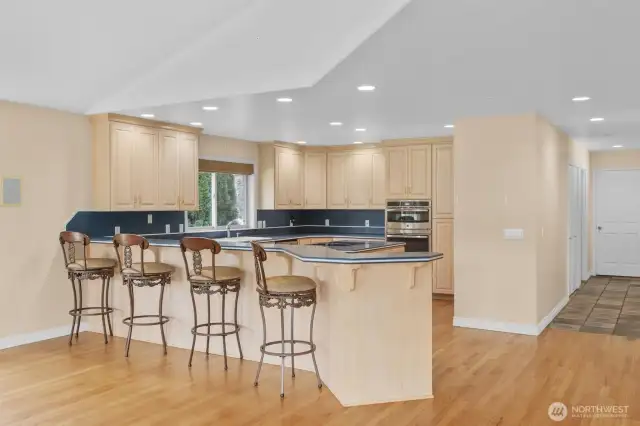 Eat-in kitchen with tons of counter seating. Perfect for entertaining!