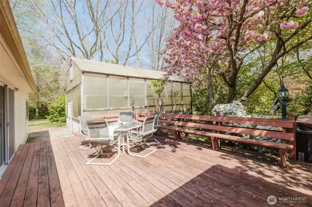 Outdoor living is a dream here with a large attached deck, perfect for soaking in the views or entertaining guests.