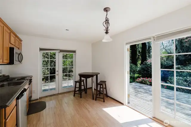 Inside your second studio, offering a small stove and under the counter refrigerator.
