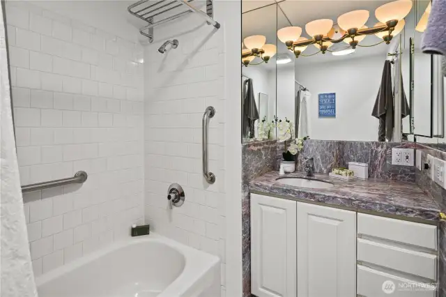The guest bathroom.