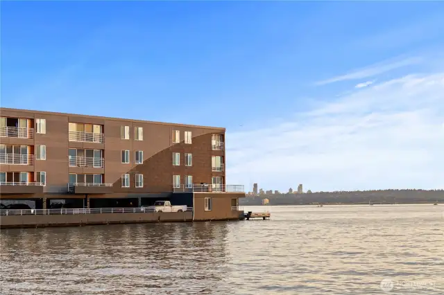 The sleek zinc & glass facade stuns from the street,