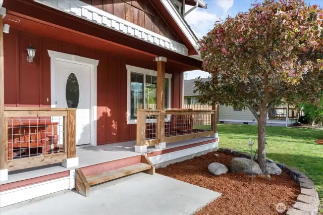 Charming front porch adds timeless curb appeal