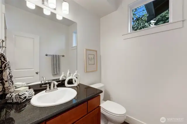 Half bath on main floor.