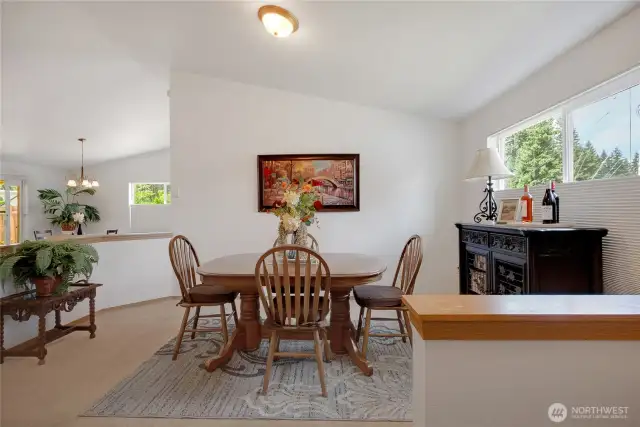 Dining room view as you enter the home.
