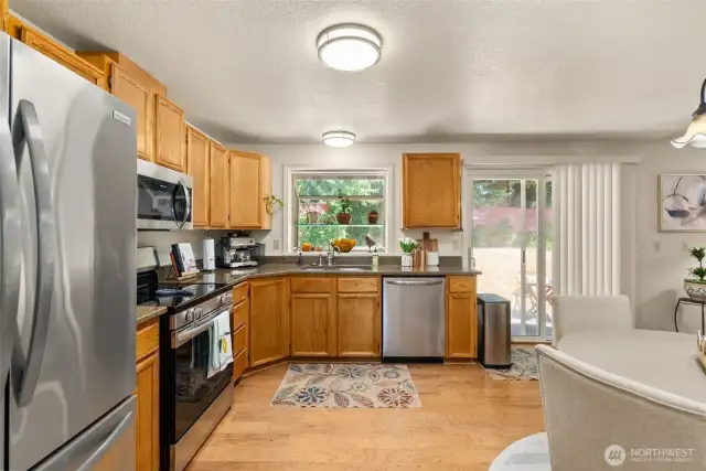 Updated kitchen with newer stainless steel  appliances and Granite counters.