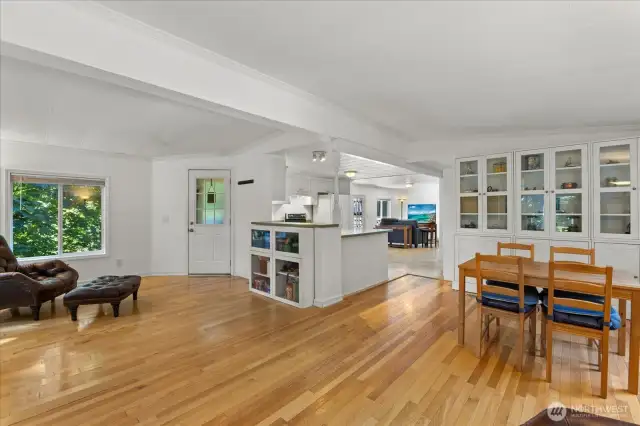 Full view of the Living and Dining room Open concept layout.