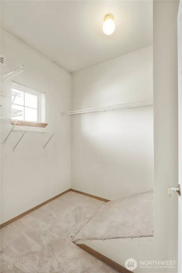 This bedroom closet is massive!!