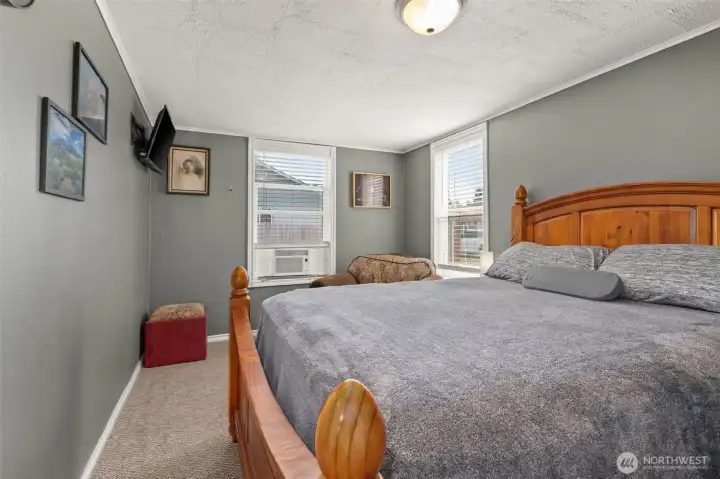 Main bedroom with lots of natural light.