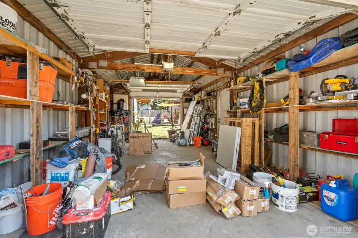 Plenty of storage, and still room to park a car!