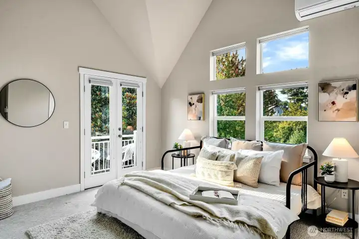 This one has the juliette balcony and adjoining bathroom.