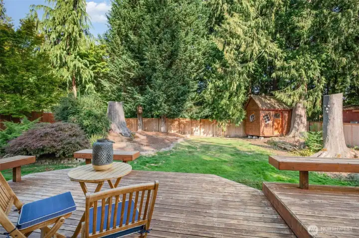 Entertaining is a breeze on this large deck & private yard.