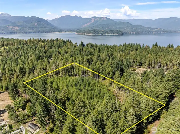 5 Acre Corner lot with view of Olympic Mts and potential views of hood canal