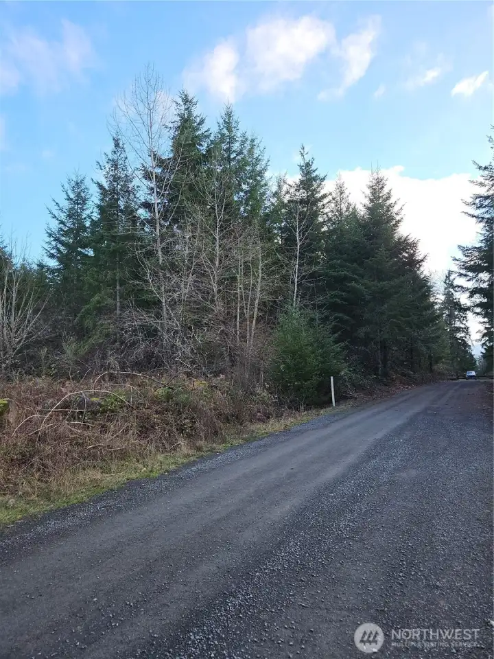 Looking South down 32nd Ave with the lot on the left.