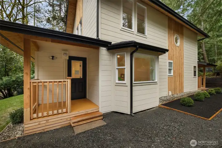 Back porch leading to laundry/mud room
