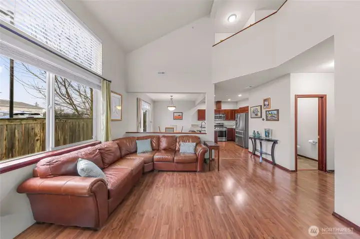 The large windows fill this space with natural light